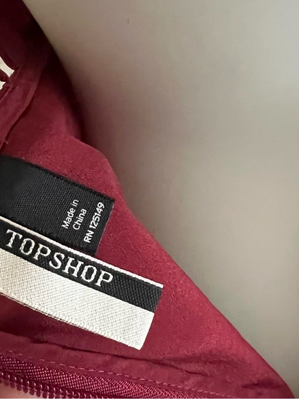 Topshop Red Wine Tulle Evening Dress Lace Up Backless - Picture 4 of 5